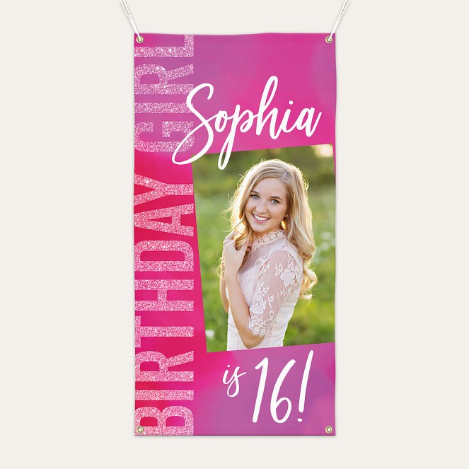 Sparkling Birthday Custom Banners