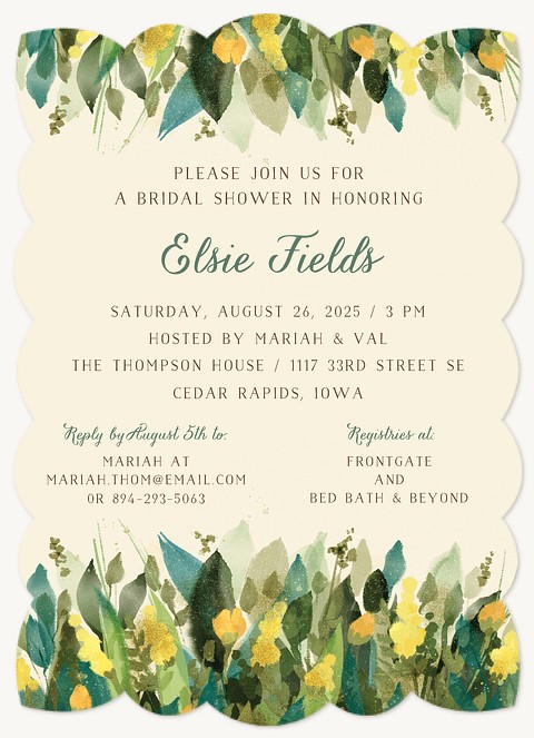 Fresh Meadow Bridal Shower Invitations