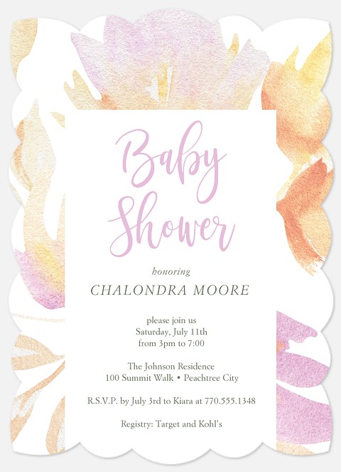 Fleur Baby Shower Invitations