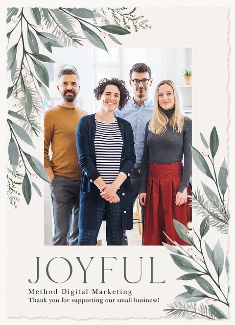 Joyful Sprigs Business Holiday Cards