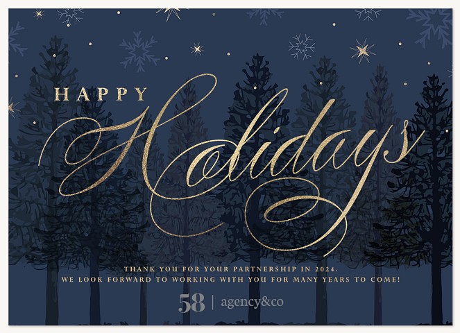 Winter Forest Business Holiday Cards