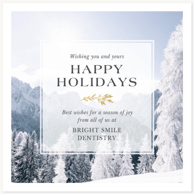 Winter Mountains Business Holiday Cards