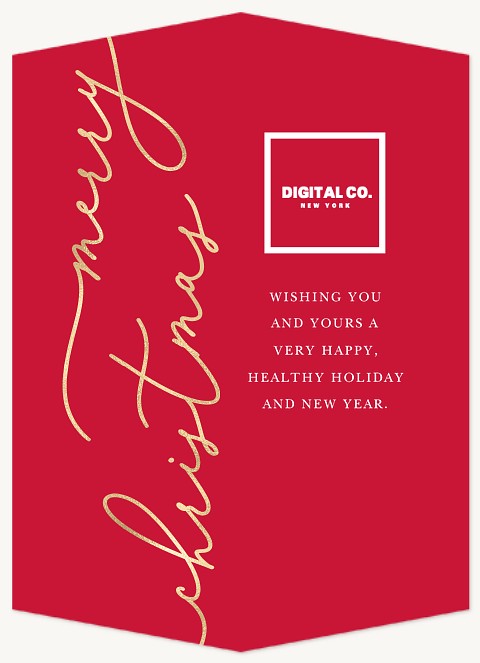 Side Script Business Holiday Cards