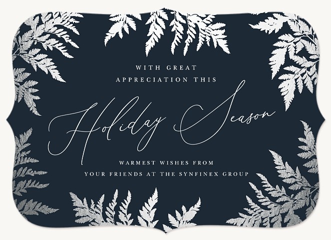 Frosted Ferns Business Holiday Cards