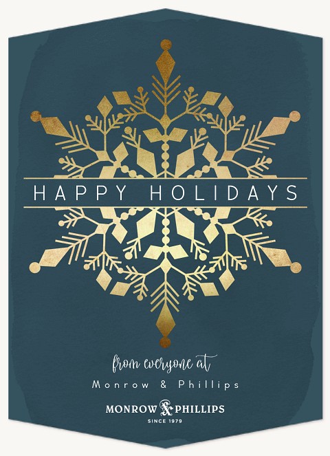 Snowflake Glimmer Business Holiday Cards