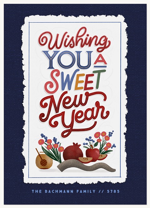 Sweetly Lettered Rosh Hashanah cards