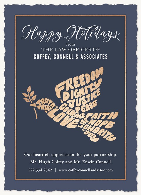 Freedom & Justice Business Holiday Cards