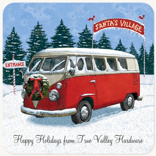 Vintage Traveler Business Holiday Cards