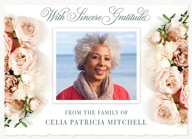 Elegant Roses Memorial & Sympathy Cards