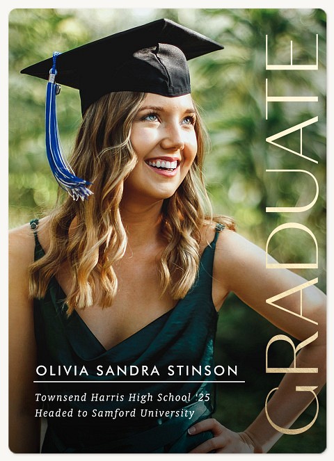 Vertical Chic Graduation Announcements