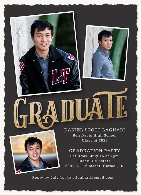 Antique Letters Graduation Announcements