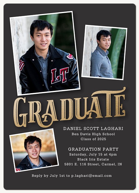 Antique Letters Graduation Announcements