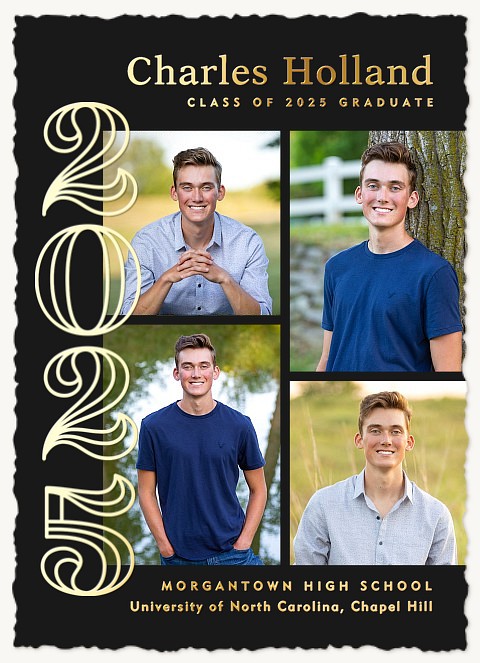 Stacked Year Graduation Announcements