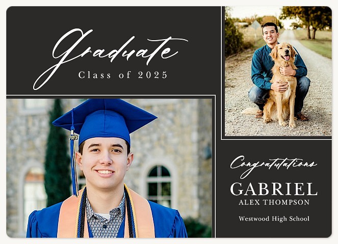 Refined Grad Graduation Announcements