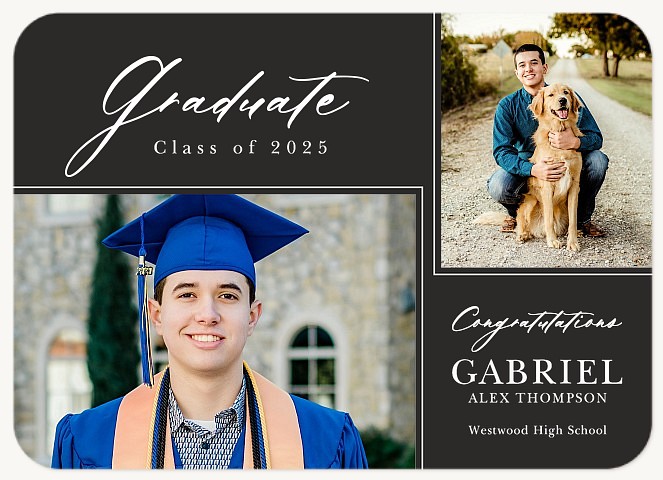 Refined Grad Graduation Announcements