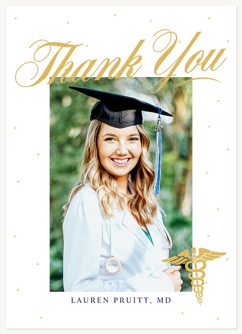 Medical Accomplishment Graduation Thank You Cards