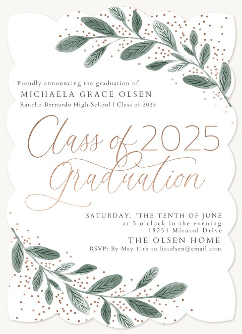 Scholarly Sage Graduation Announcements