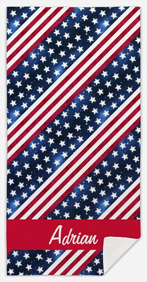 Red, White & Blue Custom Beach Towels