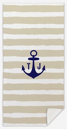 Anchors Aweigh Custom Beach Towels