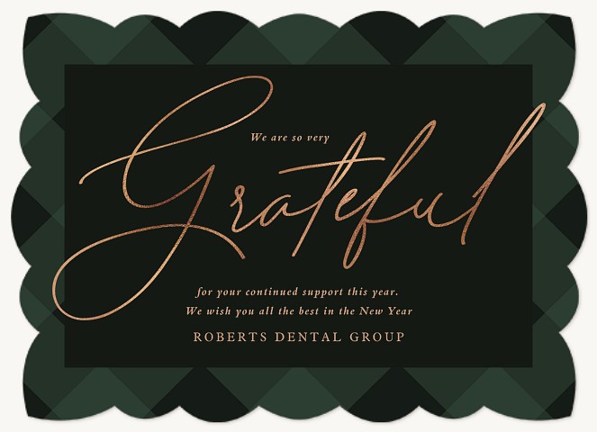 So Very Grateful Business Holiday Cards