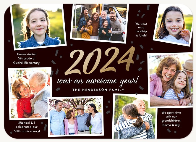 Awesome Year Personalized Holiday Cards