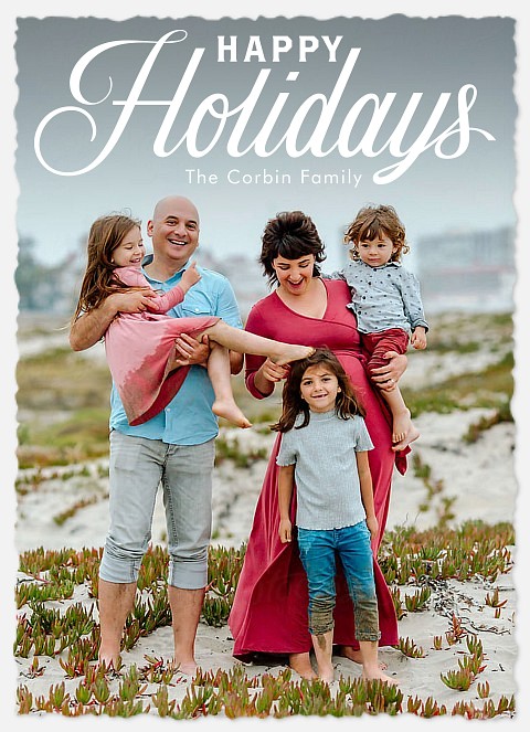 Simple Script Holiday Photo Cards