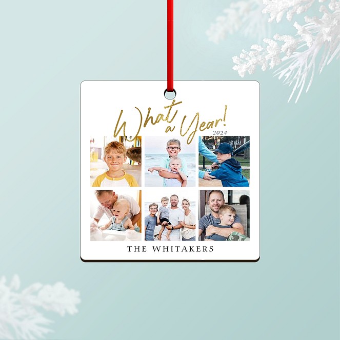 Recap Grid Personalized Ornaments