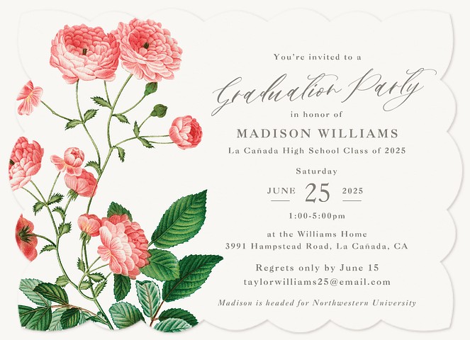 Vintage Florals Graduation Cards