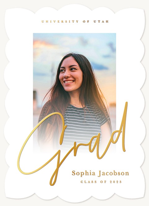 Striking Script Graduation Cards