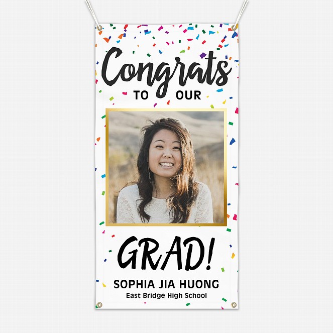 Colorful Confetti Graduation Banners