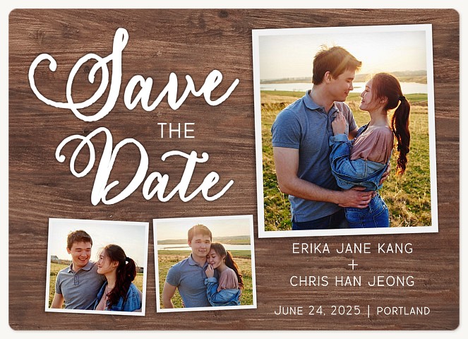 Walnut Snapshots Save the Date Magnets