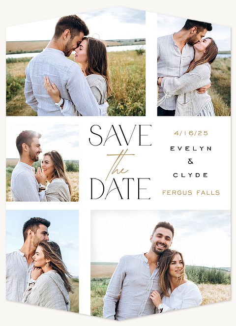 Refined Collage Save the Date Cards