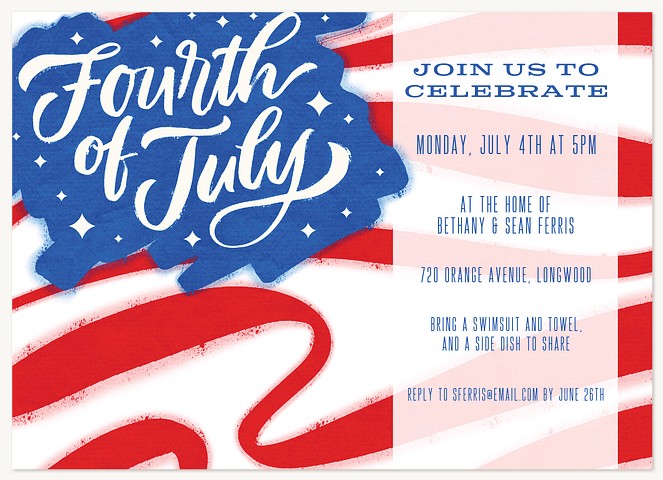 Patriotic Party Invitations