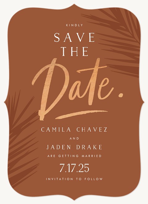 Shining Palm Save the Date Cards