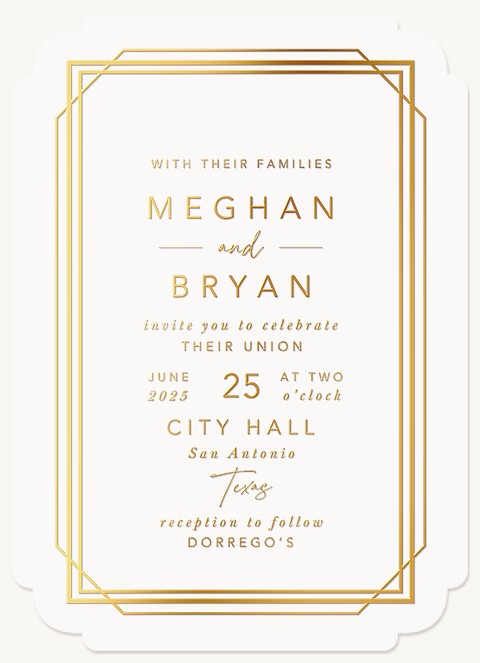 Modern Deco Wedding Invitations