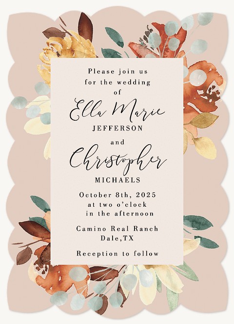 Lovely Florals Wedding Invitations