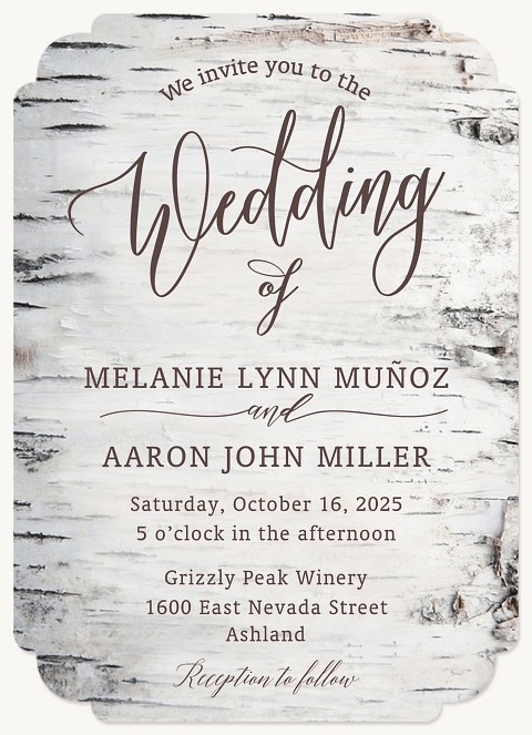 Weathered Wood Wedding Invitations