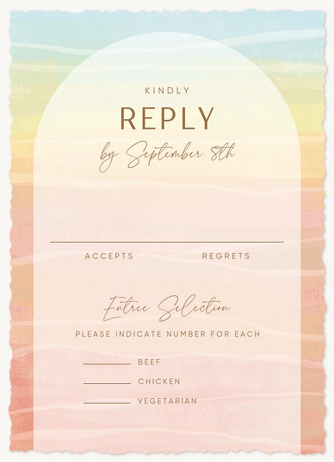 Sand Strata Wedding RSVP Cards