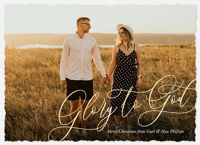 Glory to God Holiday Photo Cards