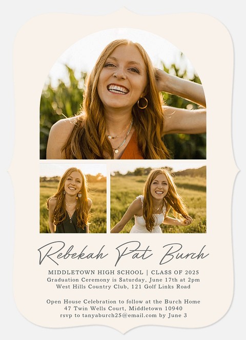 Boho Arch Trio Graduation Cards