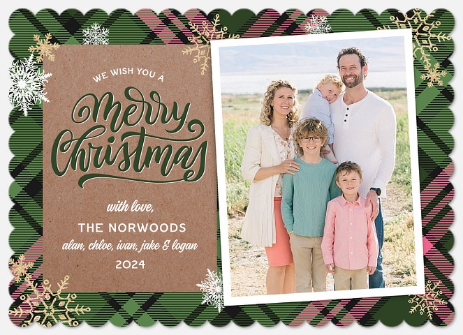 Modern Kraft Holiday Photo Cards