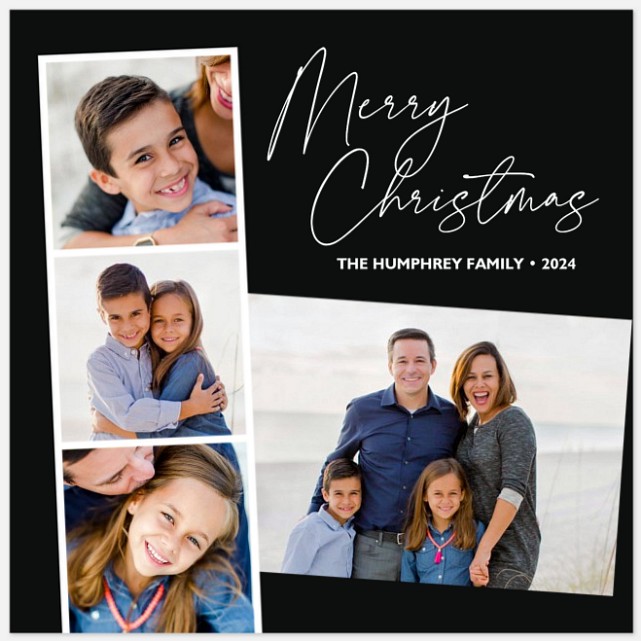 Simple Filmstrip Photo Christmas Cards