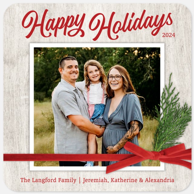 Delightful Bow Holiday Photo Cards