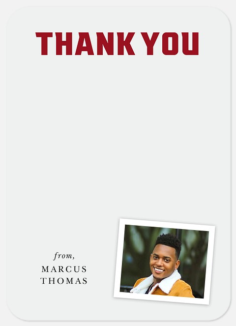 Crimson Bold Thank You Cards 