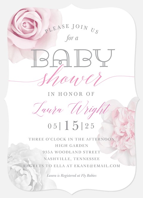 Floral Bouquet Baby Shower Invitations