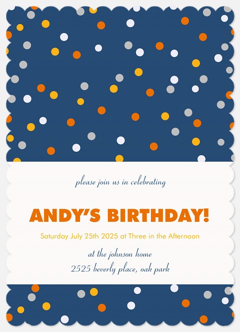 Confetti Fun Kids' Birthday Invitations