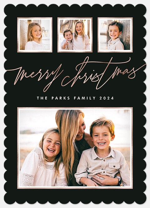 Stylish Slate Holiday Photo Cards