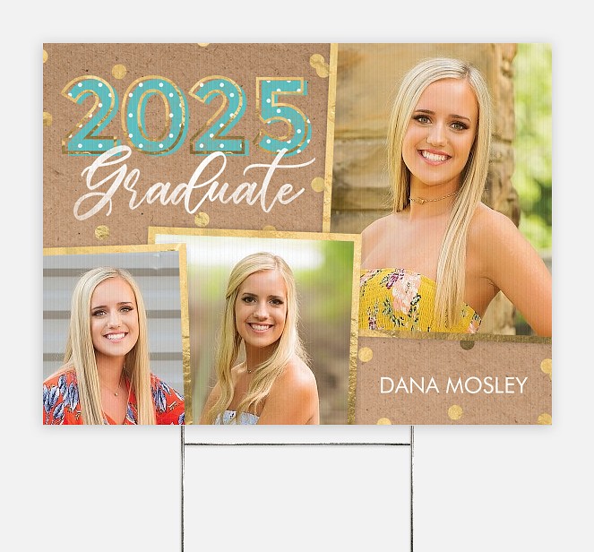 Pop Confetti Graduation Yard Signs