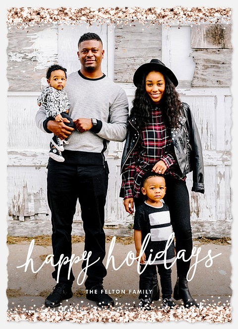 Glitter Greetings Photo Christmas Cards