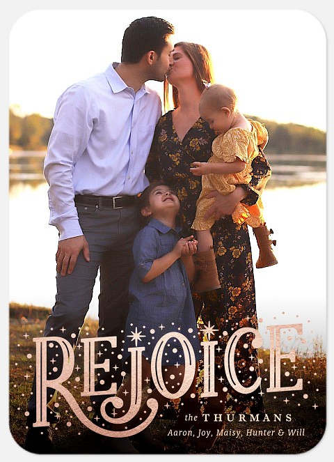 Confetti Rejoice Holiday Photo Cards